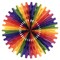 Beistle Club Pack of 12 Rainbow Color Tissue Fan Hanging Decorations 25"
